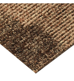 Carreaux de tapis de sol 20 pcs 5 m² Marron