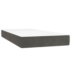 Lit à sommier tapissier et matelas Gris foncé 200x200cm Velours