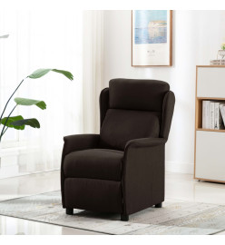 Fauteuil de massage Marron foncé Tissu