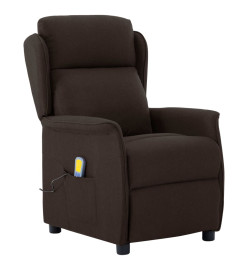 Fauteuil de massage Marron foncé Tissu