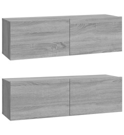 Ensemble de meubles TV 3 pcs Sonoma gris Bois d'ingénierie