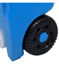 Réservoir d'eau sur roues pour camping 40 L Bleu