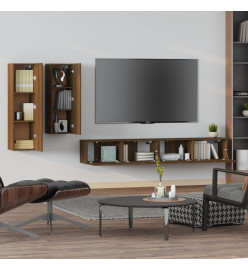 Ensemble de meubles TV 4 pcs Chêne marron Bois d'ingénierie