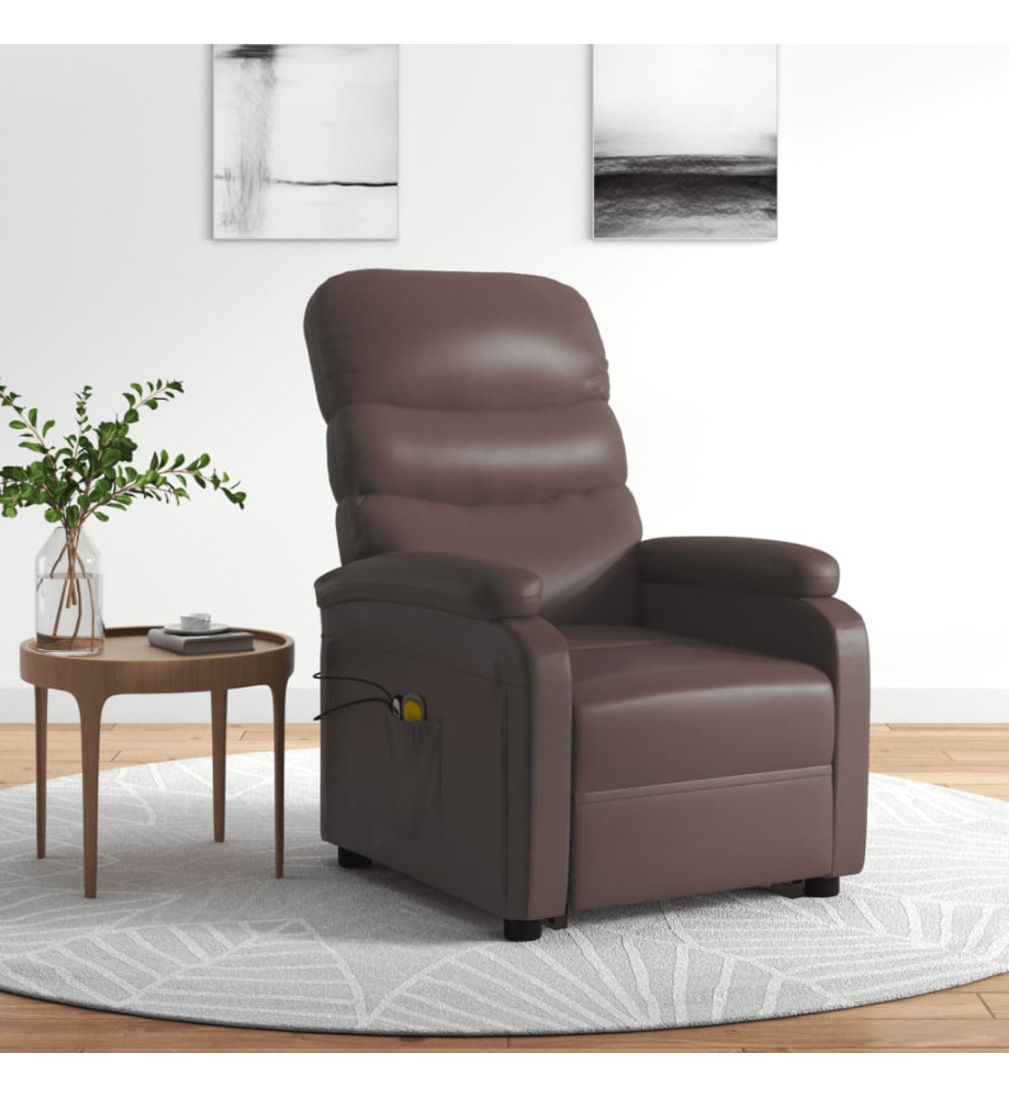 Fauteuil de massage Marron Similicuir