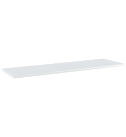 Panneau bibliothèque 4pcs Blanc brillant 100x30x1,5cm Aggloméré