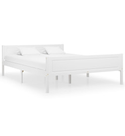Cadre de lit Bois de pin massif Blanc 160x200 cm
