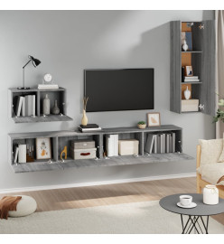 Ensemble de meubles TV 4 pcs Sonoma gris Bois d'ingénierie