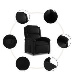 Fauteuil inclinable Noir Similicuir