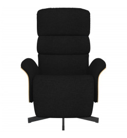 Fauteuil inclinable avec repose-pieds noir tissu