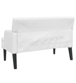 Banc avec dossier blanc 112x65,5x75 cm similicuir