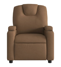 Fauteuil de massage inclinable Marron Tissu