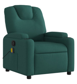 Fauteuil de massage inclinable Vert foncé Tissu