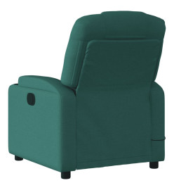 Fauteuil de massage inclinable Vert foncé Tissu