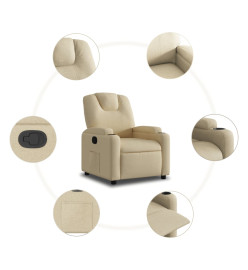 Fauteuil inclinable Crème Tissu