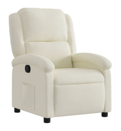 Fauteuil inclinable Crème Velours