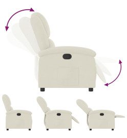 Fauteuil inclinable Crème Velours