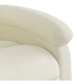 Fauteuil inclinable Crème Velours