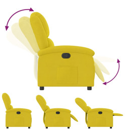 Fauteuil inclinable jaune velours