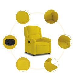 Fauteuil inclinable jaune velours