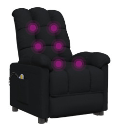 Fauteuil électrique de massage Noir Tissu