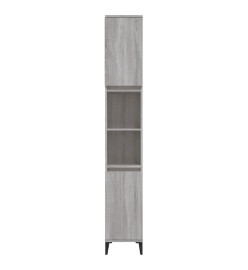 Armoire de bain sonoma gris 30x30x190 cm bois d'ingénierie