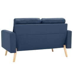 Ensemble de canapé 2 pcs Tissu Bleu