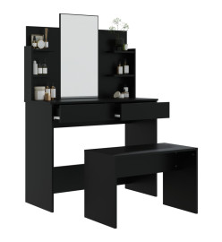 Ensemble de coiffeuse noir 96x40x142 cm