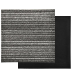 Dalles de tapis de sol 20 pcs 5 m² 50x50 cm Anthracite rayé