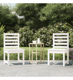 Chaises de jardin 2 pcs blanc 40,5x48x91,5cm bois massif de pin
