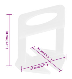 Clips de nivellement de carreaux 1000 pcs 1,5 mm