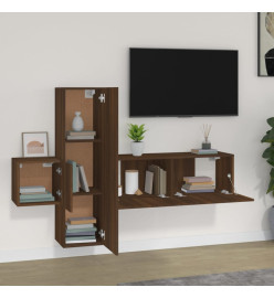 Ensemble de meubles TV 3 pcs Chêne marron Bois d'ingénierie