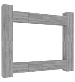 Ensemble de meubles TV 8 pcs Sonoma gris Bois d'ingénierie