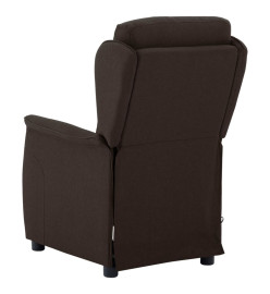 Fauteuil électrique de massage Marron foncé Tissu