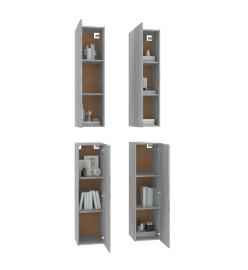 Meubles TV 4 pcs Sonoma gris 30,5x30x110 cm Bois d'ingénierie