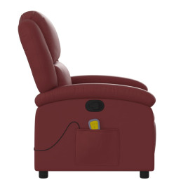 Fauteuil de massage inclinable Rouge bordeaux Similicuir