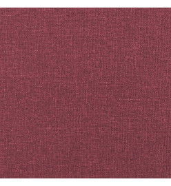 Banc avec dossier rouge bordeaux 120x62x75,5 cm tissu