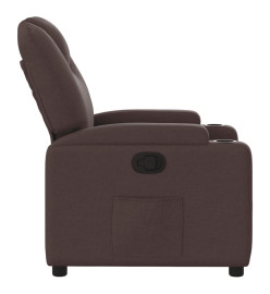 Fauteuil inclinable Marron foncé Tissu