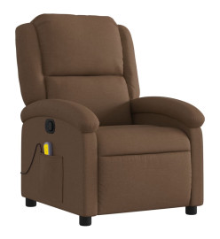 Fauteuil de massage inclinable Marron Tissu