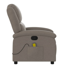 Fauteuil de massage inclinable Taupe Tissu