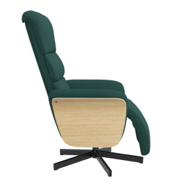 Fauteuil inclinable avec repose-pieds vert foncé tissu