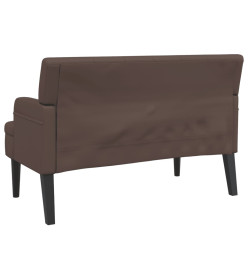 Banc avec dossier marron 112x65,5x75 cm similicuir