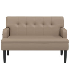 Banc avec dossier cappuccino 112x65,5x75 cm similicuir