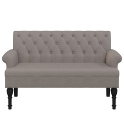 Banc avec dossier taupe 120x62x75,5 cm tissu