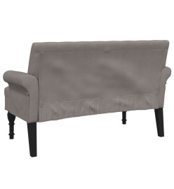 Banc avec dossier taupe 120x62x75,5 cm tissu