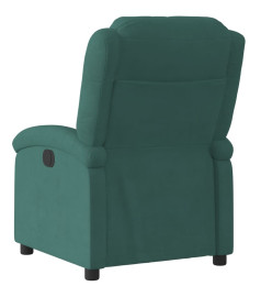 Fauteuil inclinable vert foncé velours