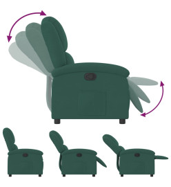 Fauteuil inclinable vert foncé velours