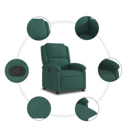 Fauteuil inclinable vert foncé velours