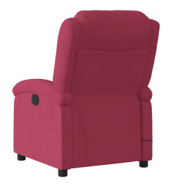 Fauteuil inclinable rouge bordeaux velours