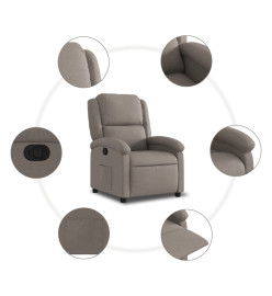 Fauteuil inclinable Taupe Tissu