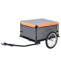 Remorque de bicyclette Gris et orange 65 kg